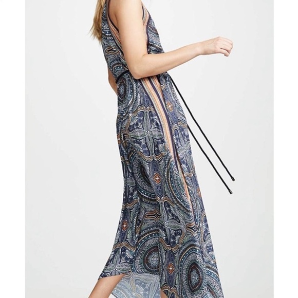 Ramy Brook Vanna Tile Maxi Handkerchief Dress XS Boho Designer Summer Vacation - Picture 4 of 16